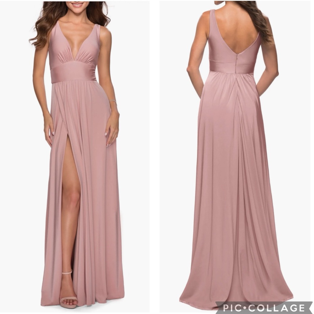 La Femme Blush Pink Maxi Dress